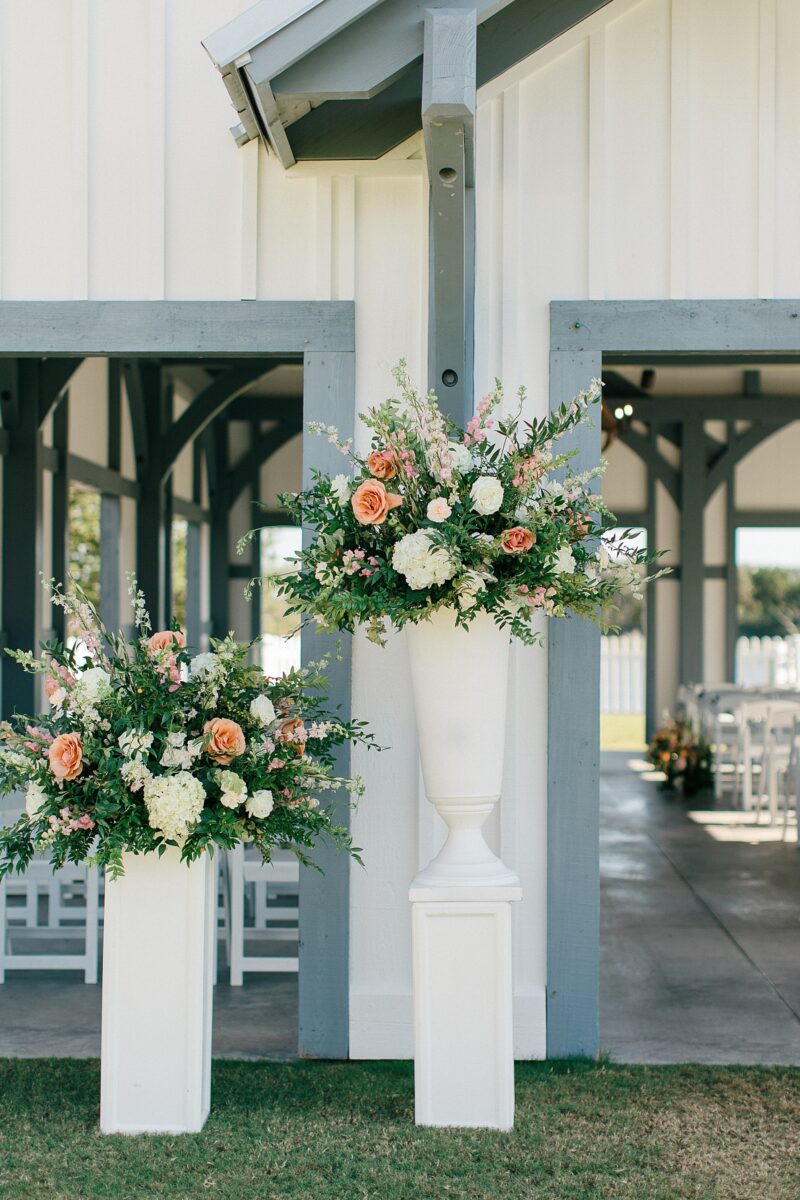 Pops of color florals and Blue and White wedding colors. Brittanie Raquel Event Planning. 