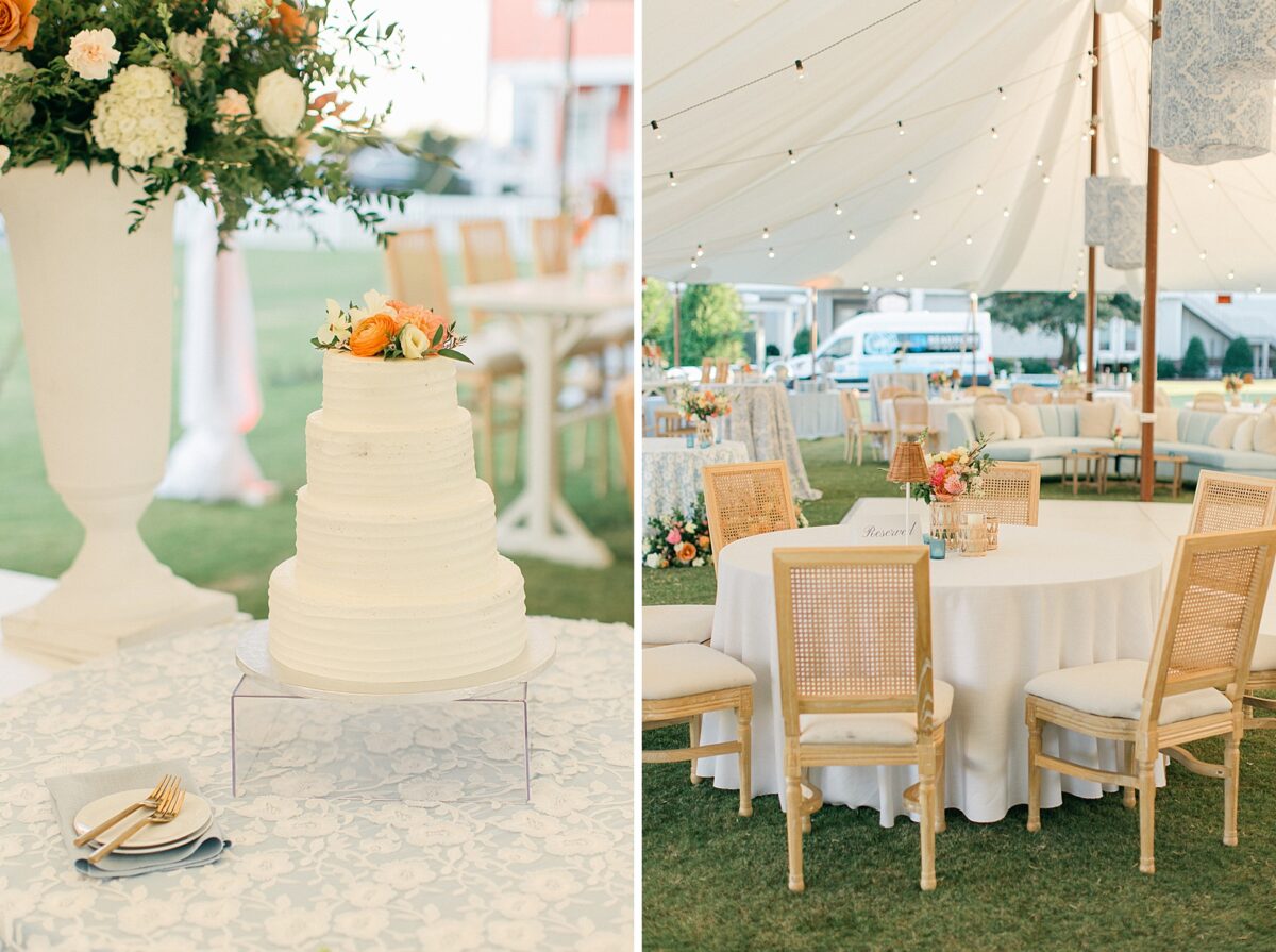 North Carolina Summer Wedding reception at The Beaufort Hotel 