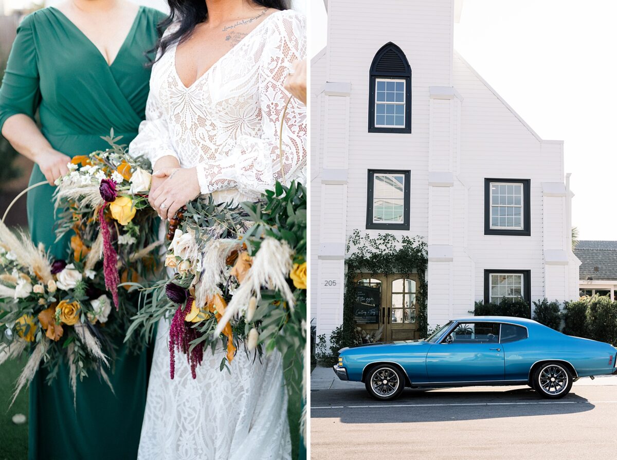 Fall floral bouquets at Kindred Wedding and Events in Carolina Beach, NC. Planned by Brittanie Raquel Events 