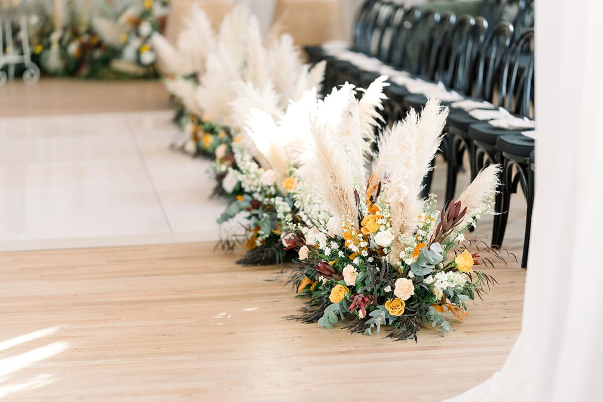 Fall coastal boho florals for a wedding in Carolina Beach, NC. Planned by Brittanie Raquel Events. 