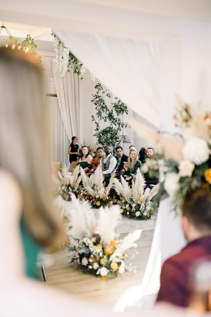 Fall wedding ceremony at Kindred Wedding and Events in Carolina Beach, NC