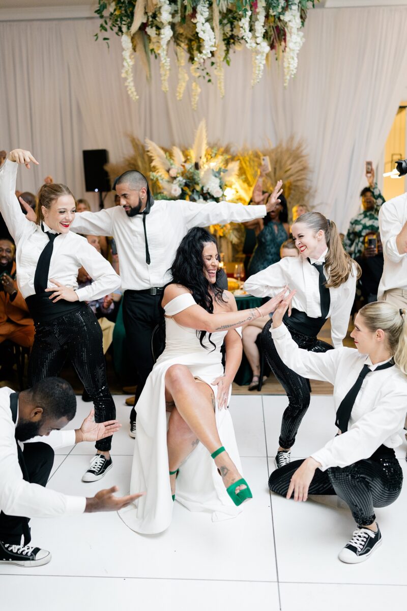 Flash Dance Mob at Wedding Reception in the Kindred Wedding and Event Venue.  