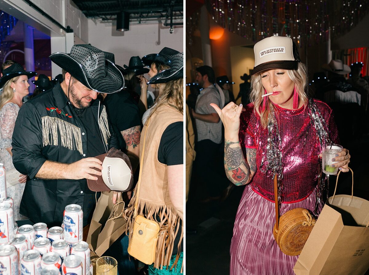 Western and general store themed party favors for a Disco Rodeo event at The Elia. 