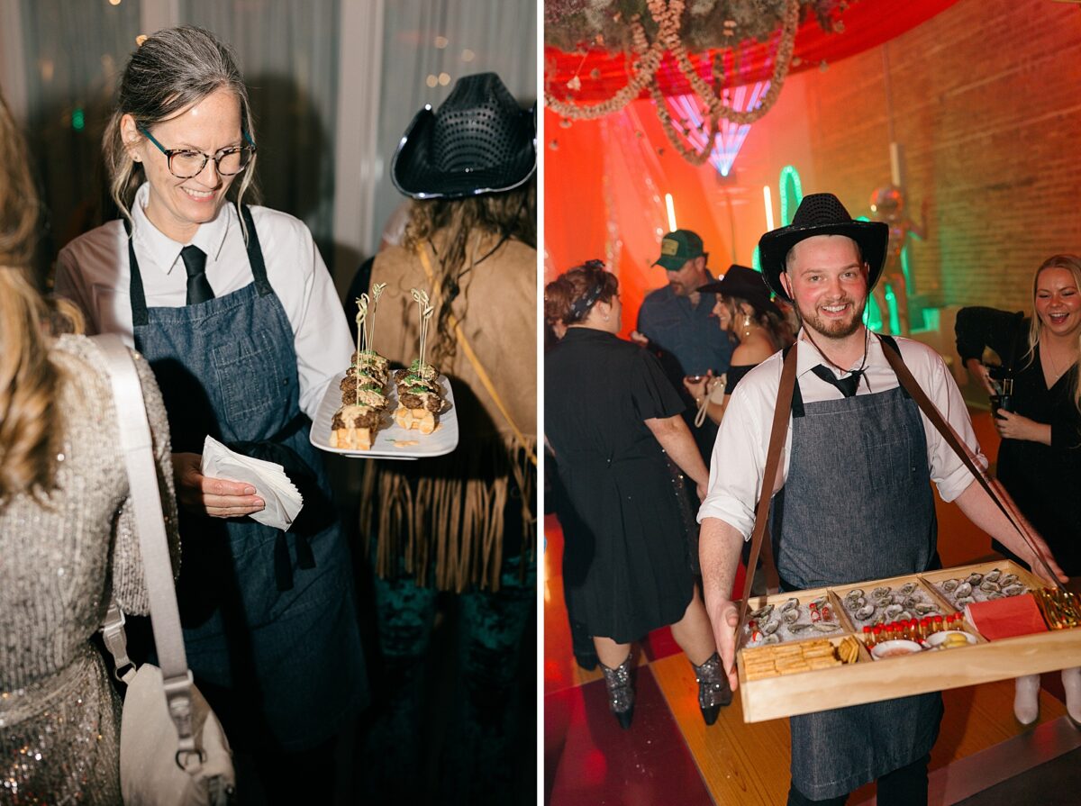Western themed appetizers for a Disco Rodeo party by Brittanie Raquel Events. 