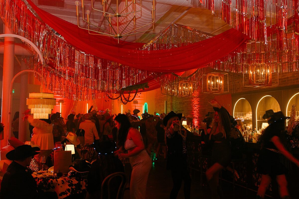 The main room of the Disco Rodeo event vendor party hosted by The Elia and Brittanie Raquel events. 
