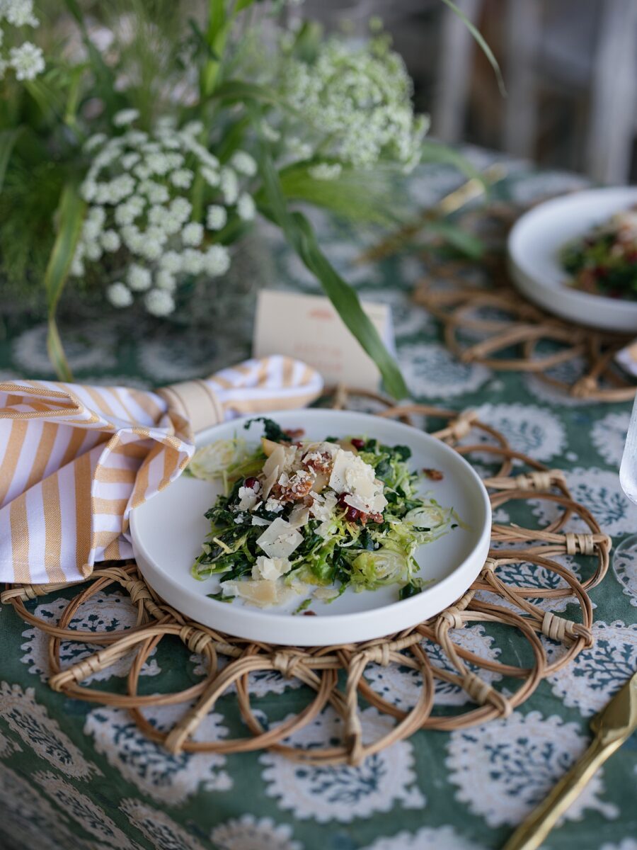 Tabled Salad for an Italian Coastal Designed Wedding by Brittanie Raquel Events.  