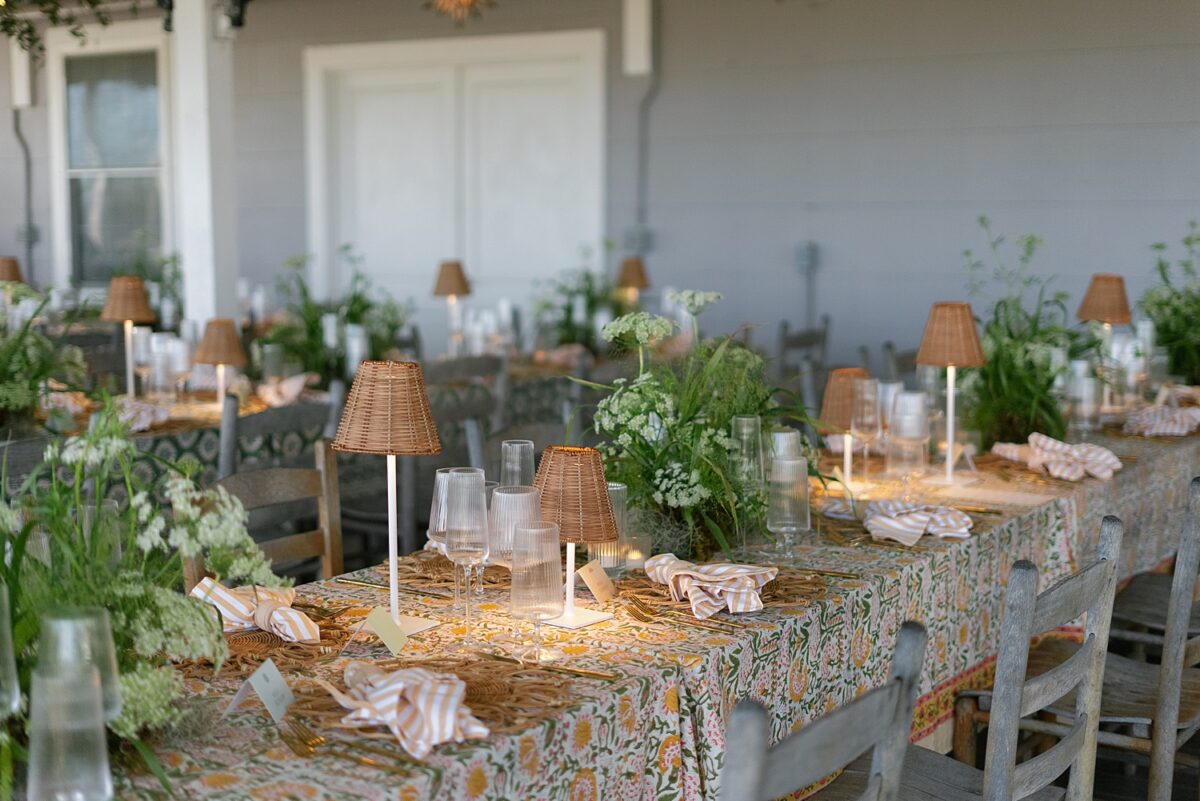 A Patterned, Textured, Italian Coastal Wedding Reception Theme by Brittanie Raquel Events. 