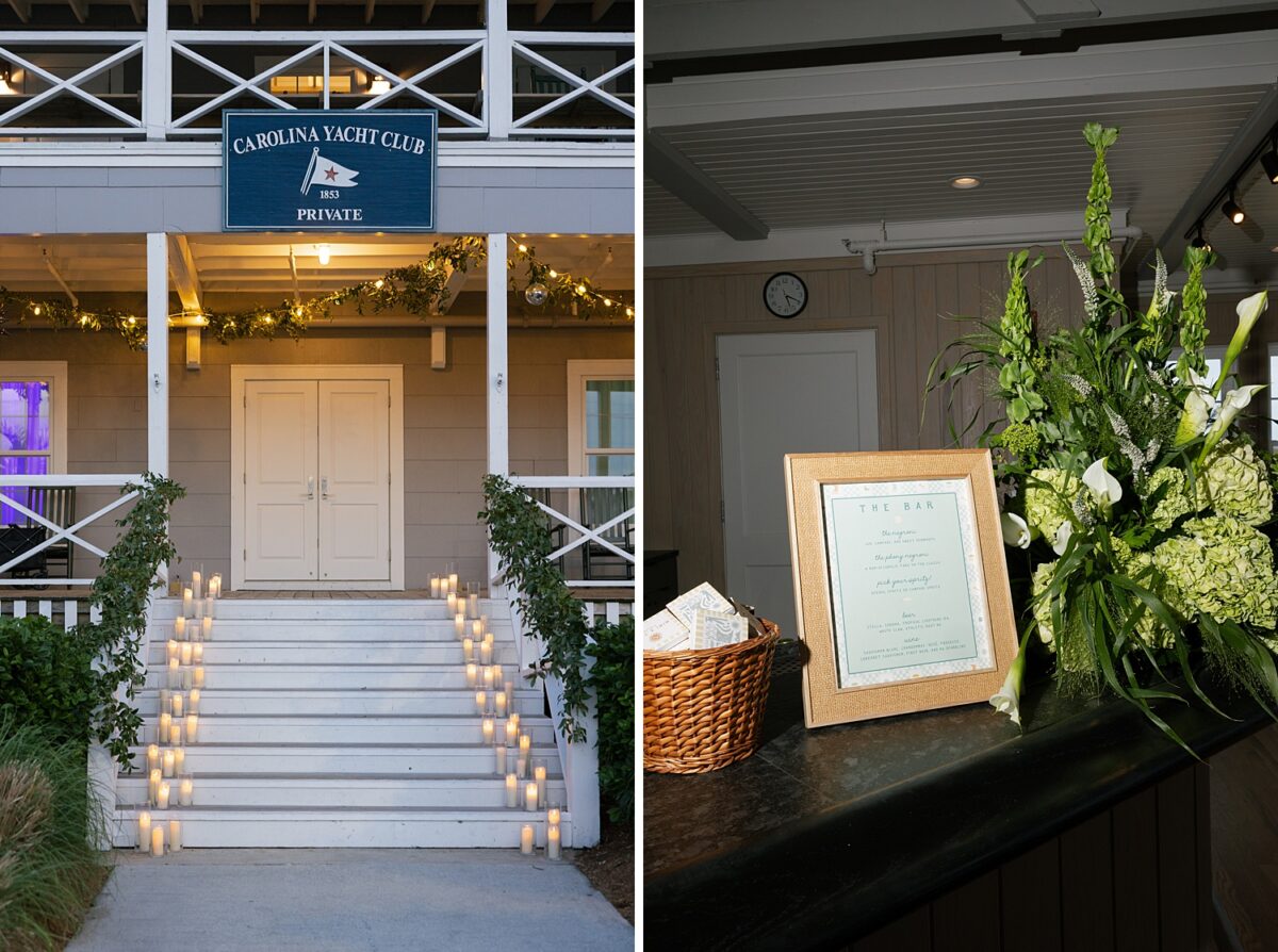 A Summer Coastal Wedding at The Carolina Yacht Club in North Carolina. Event by Brittanie Raquel Events. 