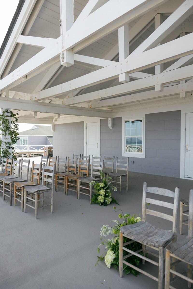 Intimate Wedding Ceremony at The Carolina Yacht Club in Wrightsville Beach, NC. Event by Brittanie Raquel Events. 