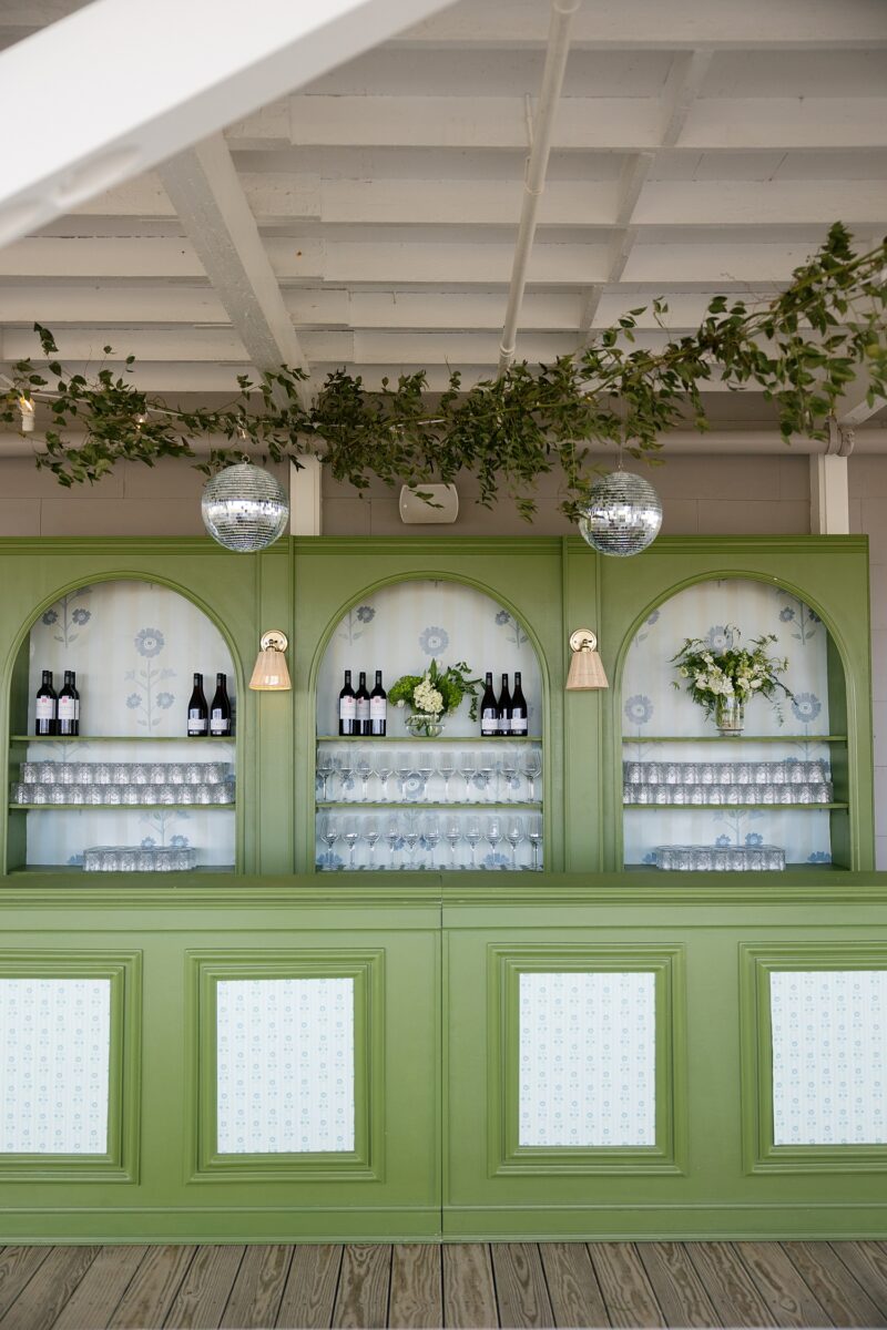A Custom-Designed Pop-Up Bar for a Summer Beach Wedding in Wrightsville Beach, NC. Event by Brittanie Raquel. 