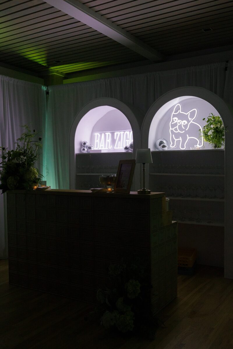 Late Night Martini Bar for a Coastal Wedding Reception by Brittanie Raquel Events. 